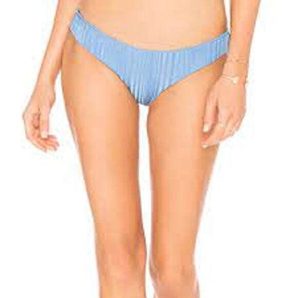 NEW! Tavik Bikini Bottoms Ali Mini Swim Bottom Slinky Rib Sea Blue - M - Picture 1 of 6